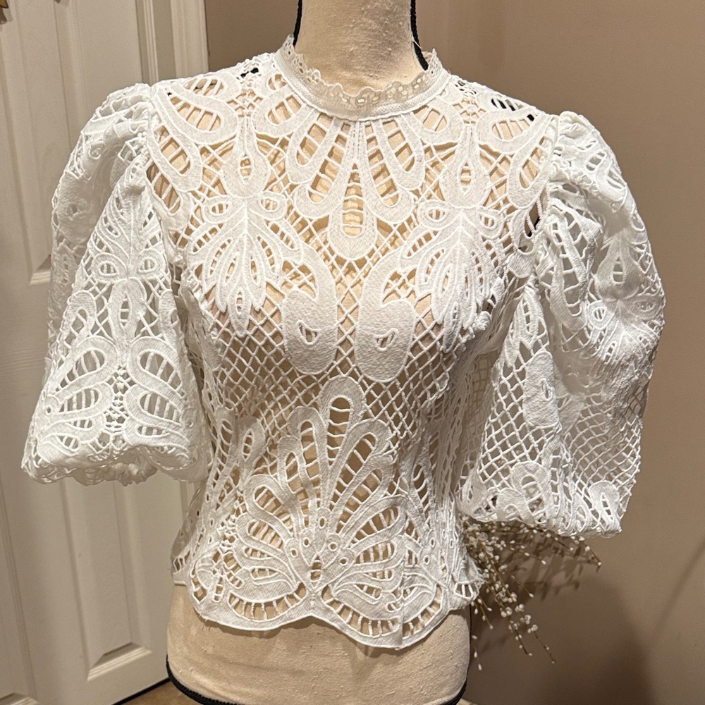 Elegant White Lace Blouse